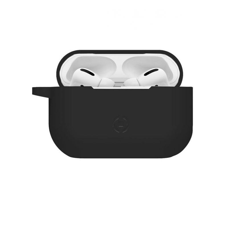 Celly bevielių ausinių Airpods Pro apsauginis silikoninis dėklas Black (juodas), 2 nuotrauka