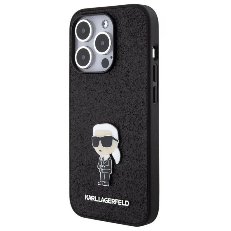 KARL LAGERFELD silikoninis blizgus dėklas iPhone 15 Pro Max,