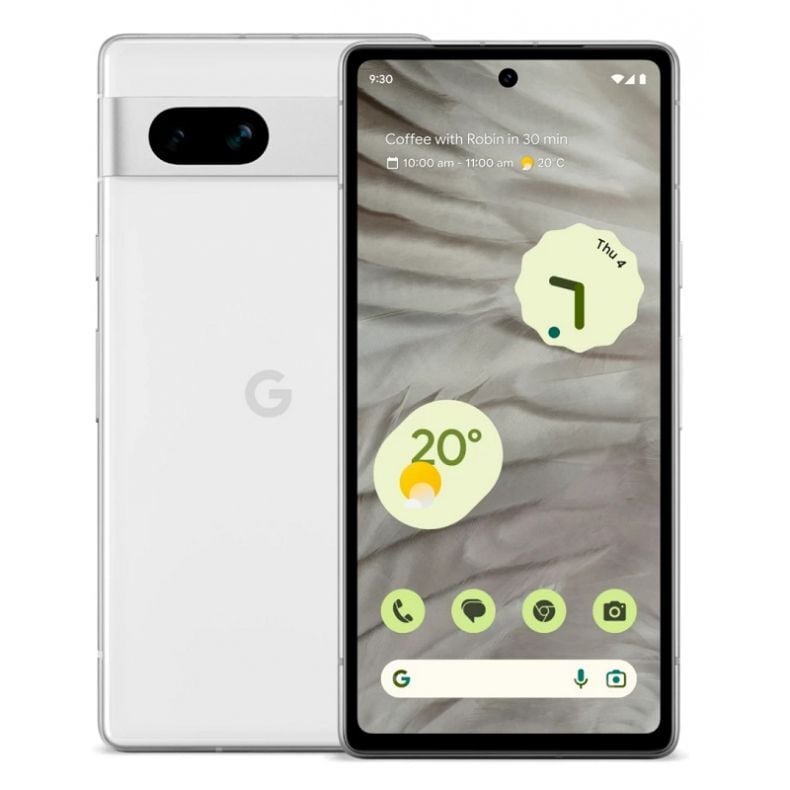  GOOGLE Pixel 7A 128GB 5G_snow_front_back