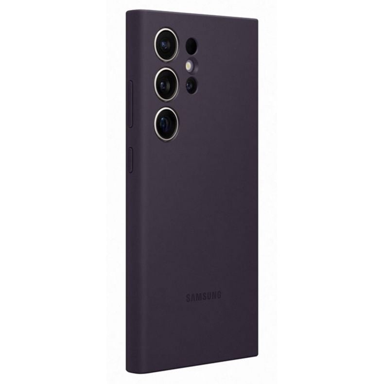 SAMSUNG Galaxy S24 Ultra silikoninis dėklas tamsiai violetinis