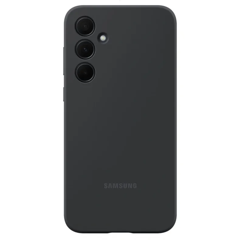 Silikoninis originalus dėklas Samsung Galaxy A35 juodas, 1 nuotrauka