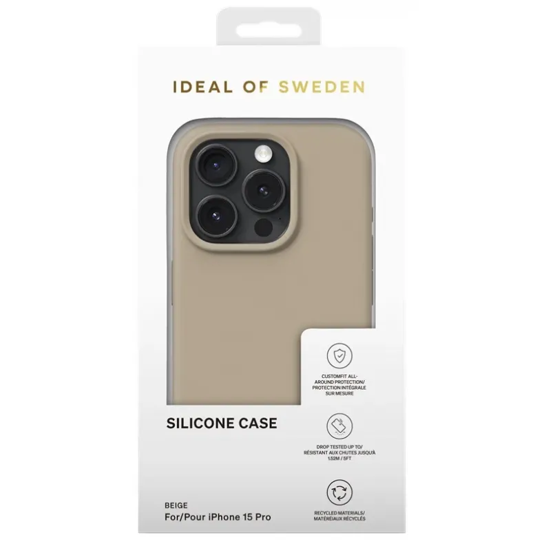 iDeal of Sweden silikoninis dėklas iPhone 15 Pro, smėlinė, 3 - nuotrauka