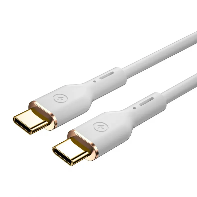 Įkrovimo ir duomenų perdavimo laidas USB-C į USB-C 1,2m 100W - Wiwu, balta, 3 nuotrauka