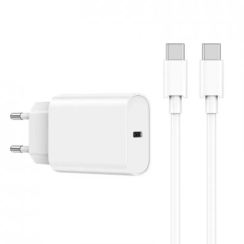 Tinklo įkroviklis su USB-C laidu 20W - Wiwu Wi-U001, baltas, 1 nuotrauka