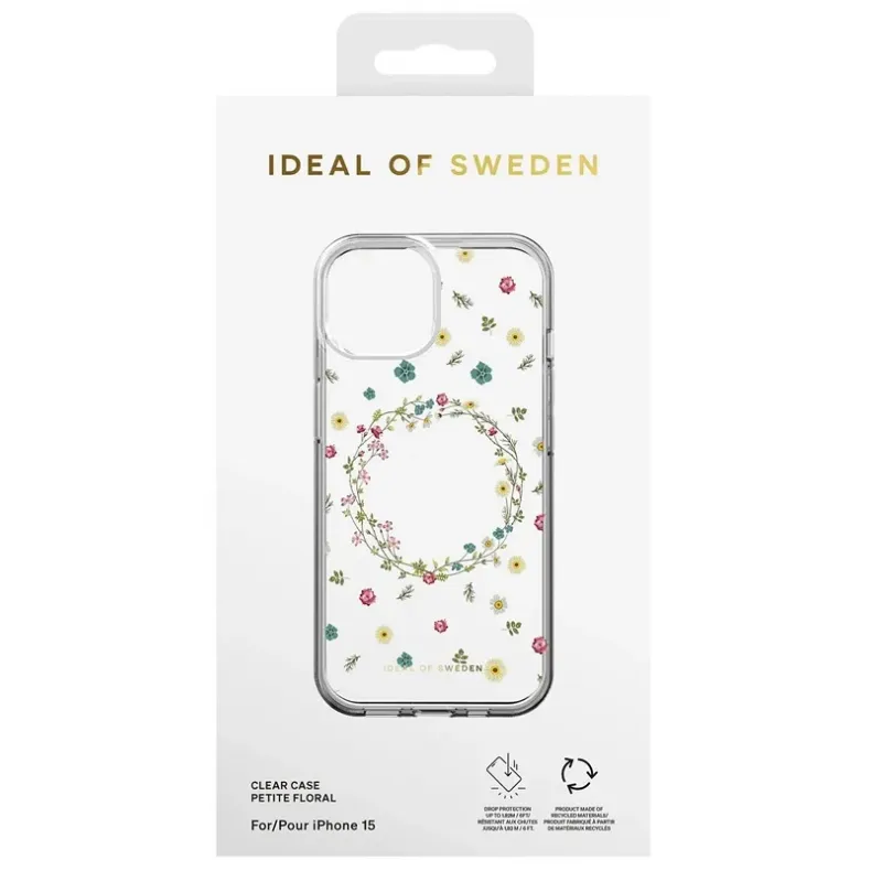 iDeal of Sweden iPhone 15 clear dėklas - Petite Floral, 4 nuotrauka