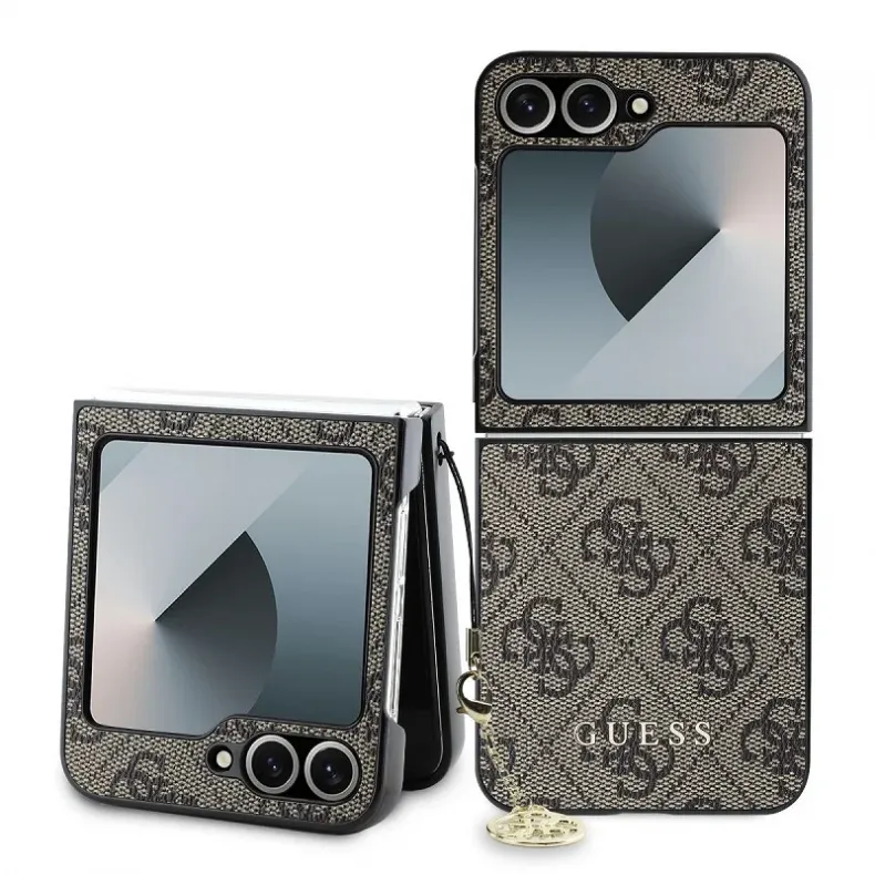 Guess Samsung Galaxy Flip6 Charm dėklas, rudas, 2 nuotrauka