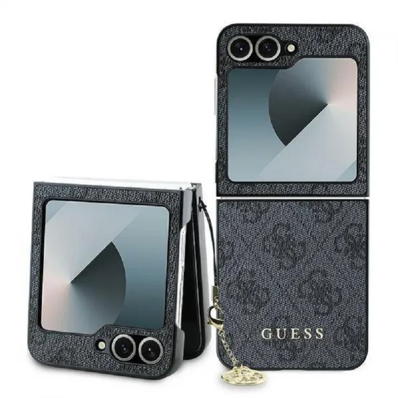 Guess Samsung Galaxy Flip6 Charm dėklas, juodas, 2 nuotrauka