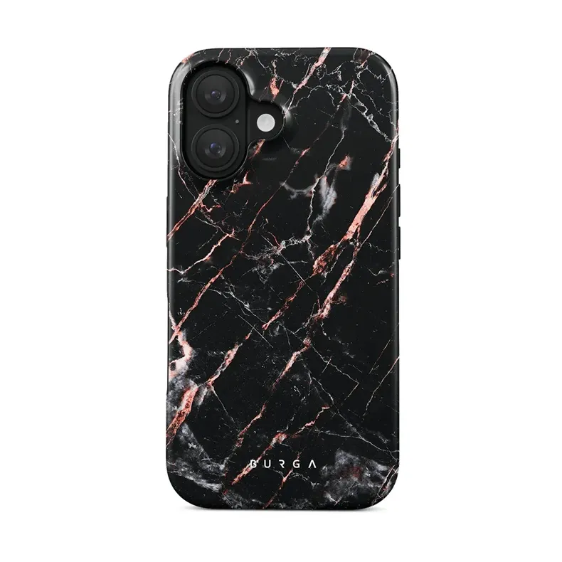 Burga iPhone 16 Tough dėklas - Rose Gold Marble, nuotrauka 1.webp