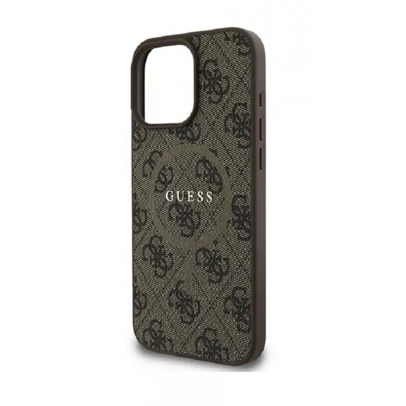 Guess iPhone 16 pro Classic Logo dėklas, rudas, 5 nuotrauka