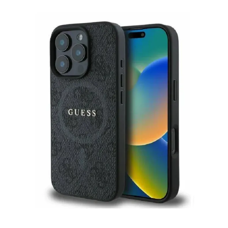 Guess iPhone 16 pro Classic Logo dėklas, juodas, 3 nuotrauka