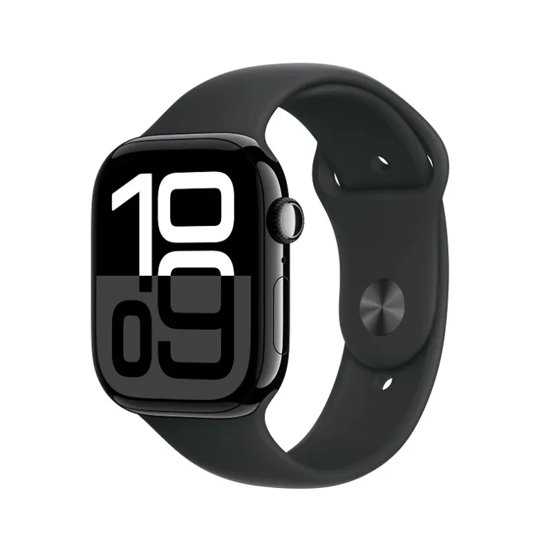 Apple Watch Series 10 GPS 46 mm Black Aluminium Case išmanusis laikrodis, Black Sport Band, 1 nuotra