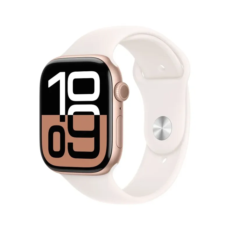 Apple Watch Series 10 GPS 46 mm Rose Gold Aluminium Case išmanusis laikrodis, Pink Sport Band, 1 nuo