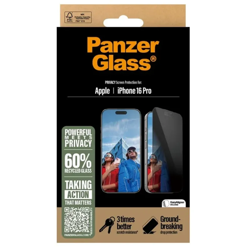 Panzerglass iPhone 16 Pro Privacy stikliukas, 1 nuotrauka