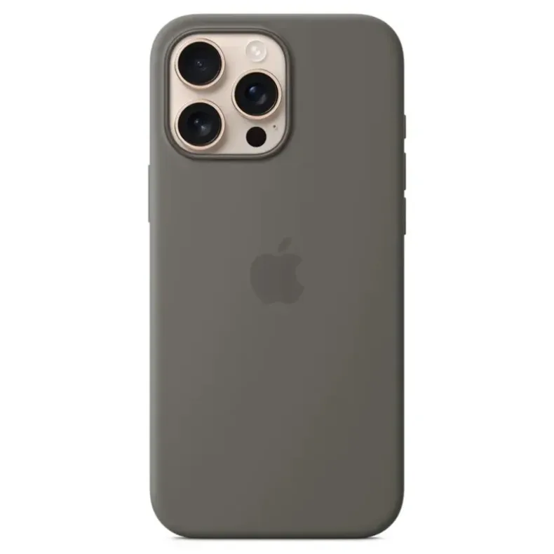 Apple iPhone 16 Pro Max silikoninis dėklas su MagSafe Stone Gray, 1 nuotrauka