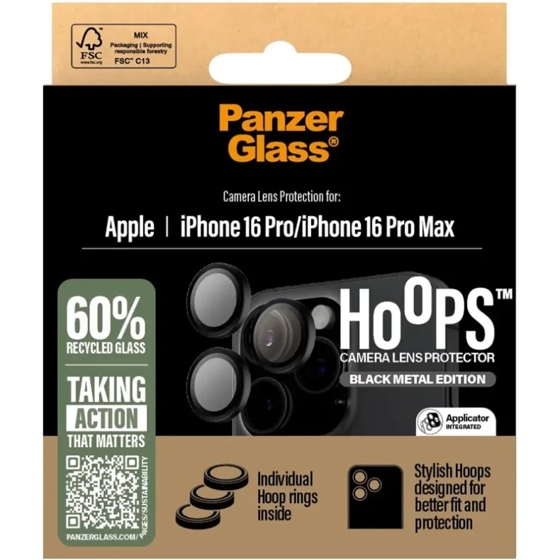 Panzerglass iPhone 16 Pro 16 Pro Max kameros stikliukas, 1 nuotrauka