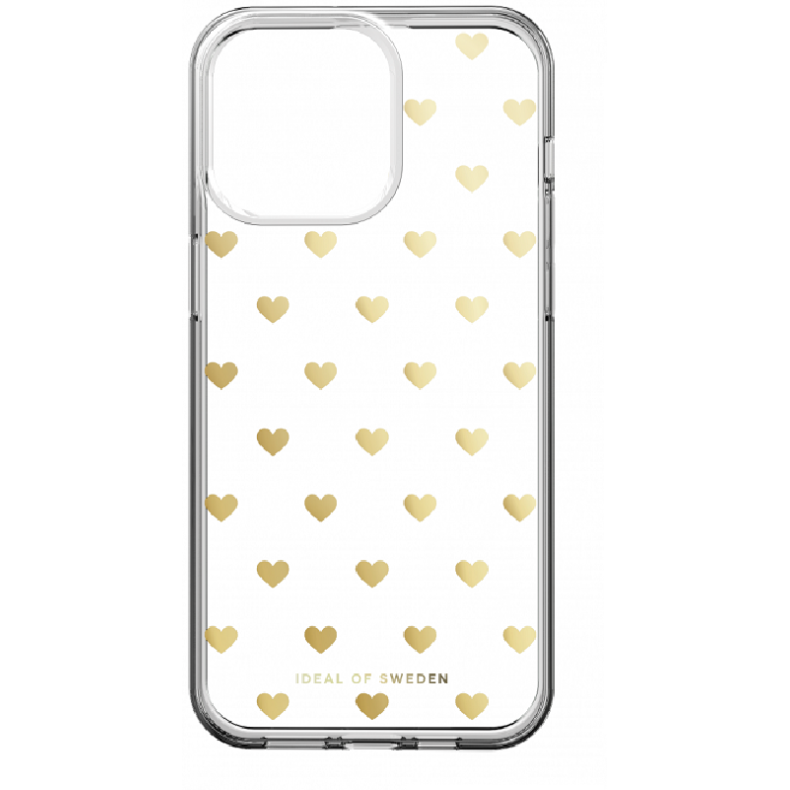 ideal Iphone 16 pro clear dėklas- golden hearts, nuotrauka 1