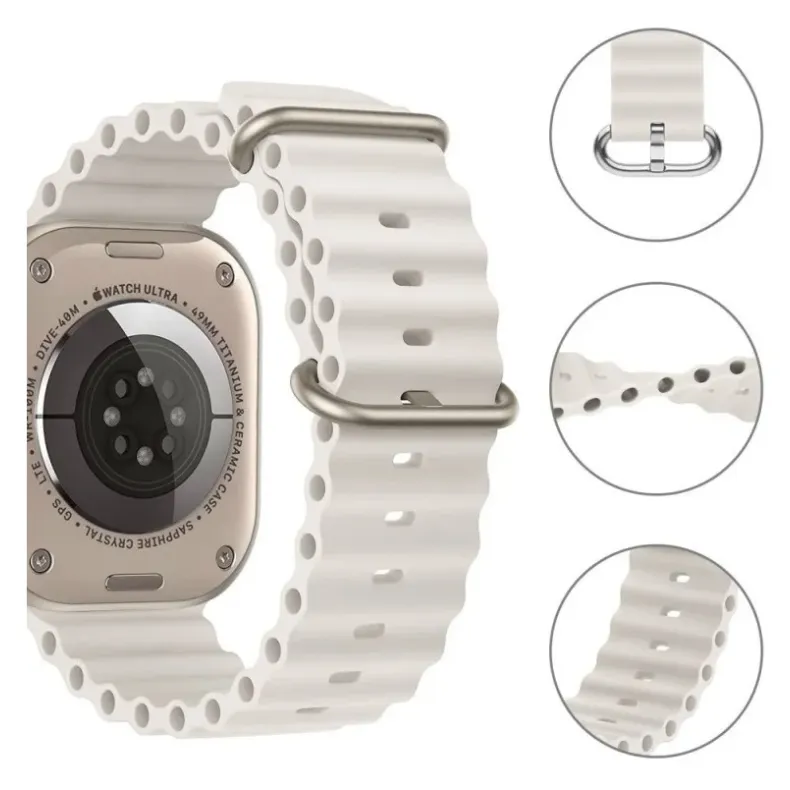 Techprotect Apple Watch 42 | 44 | 45 | 49 mm sportinis dirželis, smėlinis, 2 nuotrauka