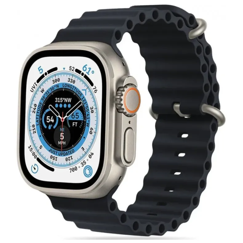 Techprotect Apple Watch 42 | 44 | 45 | 49 mm sportinis dirželis, juodas, 1 nuotrauka