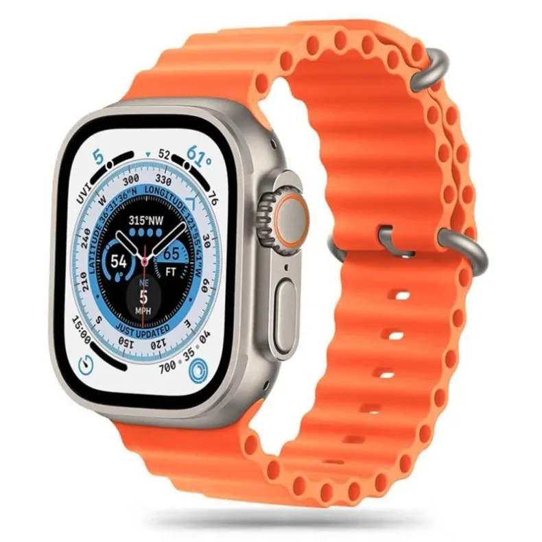 Techprotect Apple Watch 42 | 44 | 45 | 49 mm sportinis dirželis, orandžinis, 1 nuotrauka