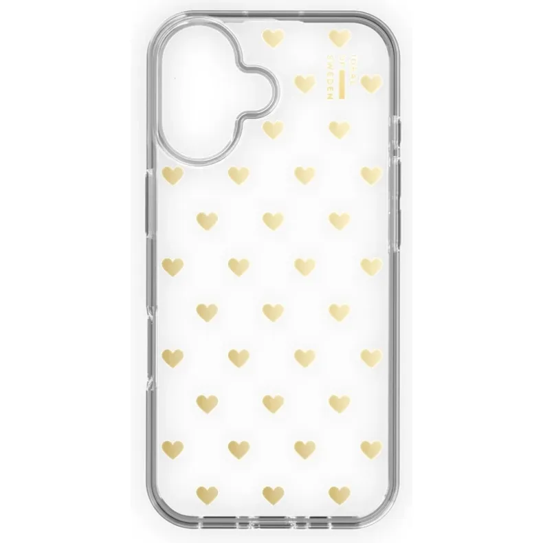 Ideal of Sweden Iphone 16 clear dėklas - Golden Hearts, 1 nuotrauka