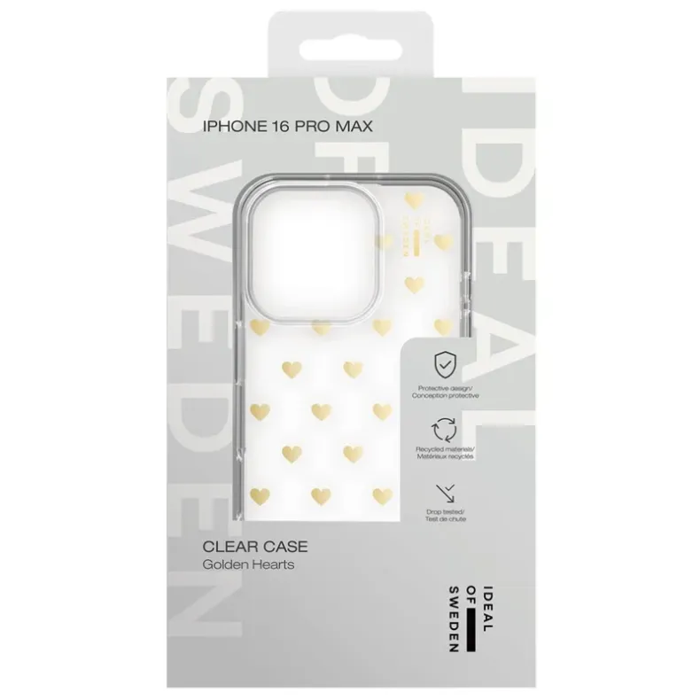 Ideal of Sweden Iphone 16 Pro Max clear dėklas - Golden Hearts, 2 nuotrauka