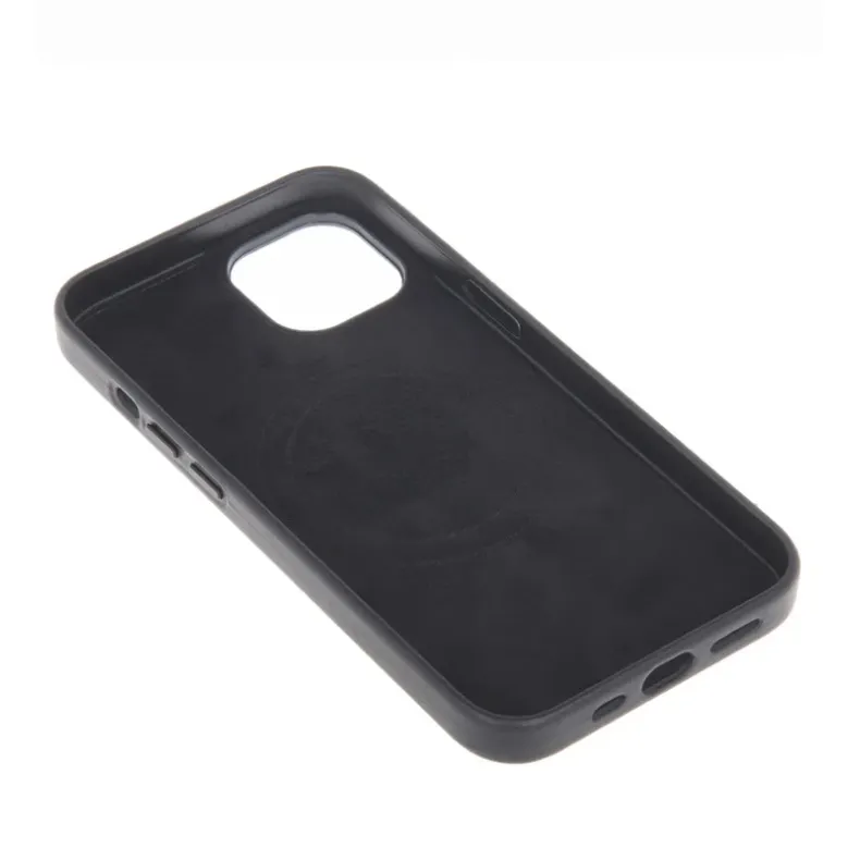 Smart iPhone 15 dėklas - Mag Leather, juodas, 4 nuotrauka