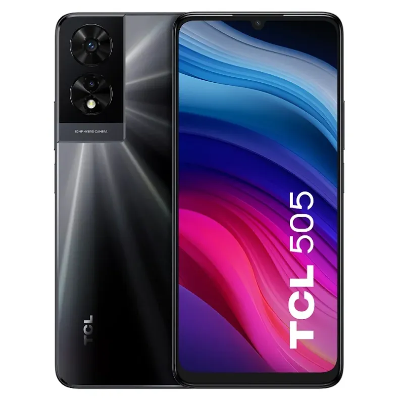 TCL 505 64GB išmanusis telefonas, juodas, 1 nuotrauka