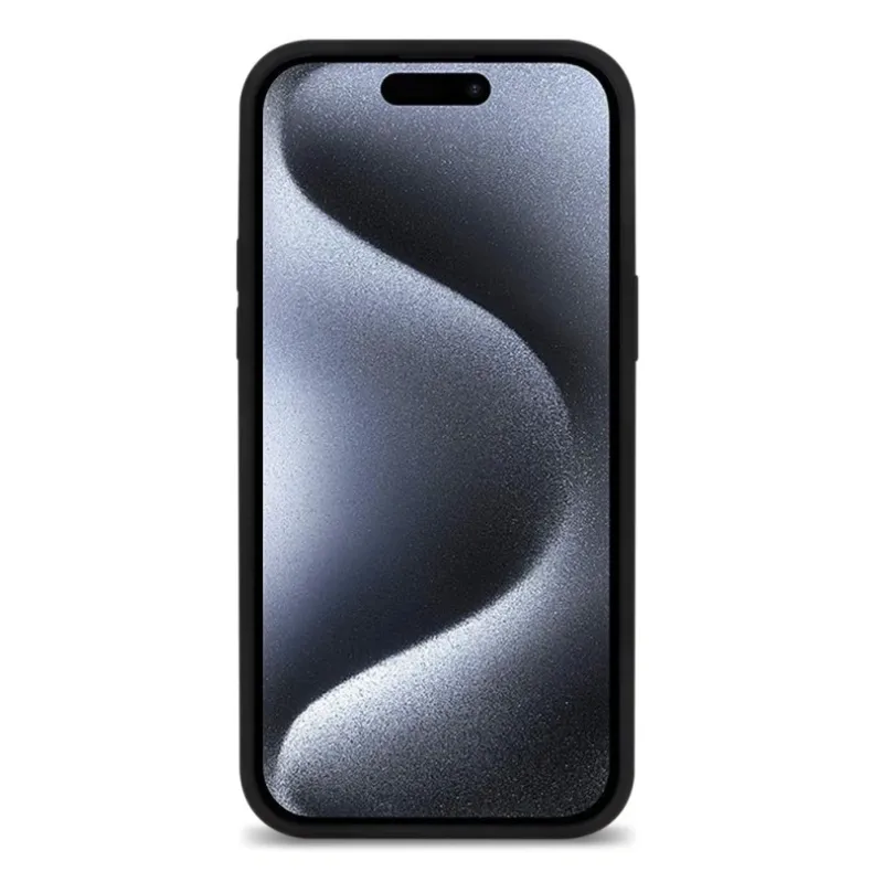 Venus iPhone 15 Pro Max silikoninis dėklas, juoda, 2 nuotrauka