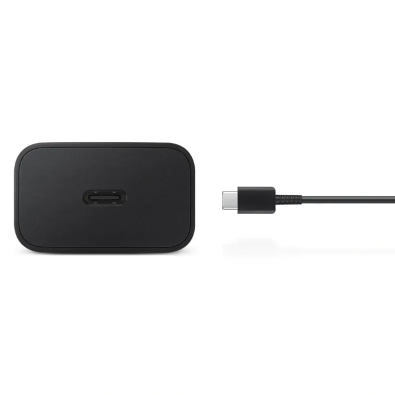 Samsung greitas tinklo įkroviklis su USB-C jungtimi ir USB-C laidu - 15W, juoda, 2 nuotrauka