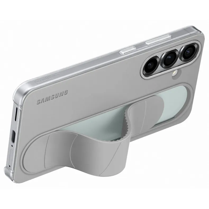 Samsung Galaxy S25 standing grip dėklas, pilka, 4 nuotrauka