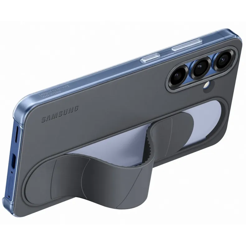 Samsung Galaxy S25 standing grip dėklas, juoda, 4 nuotrauka