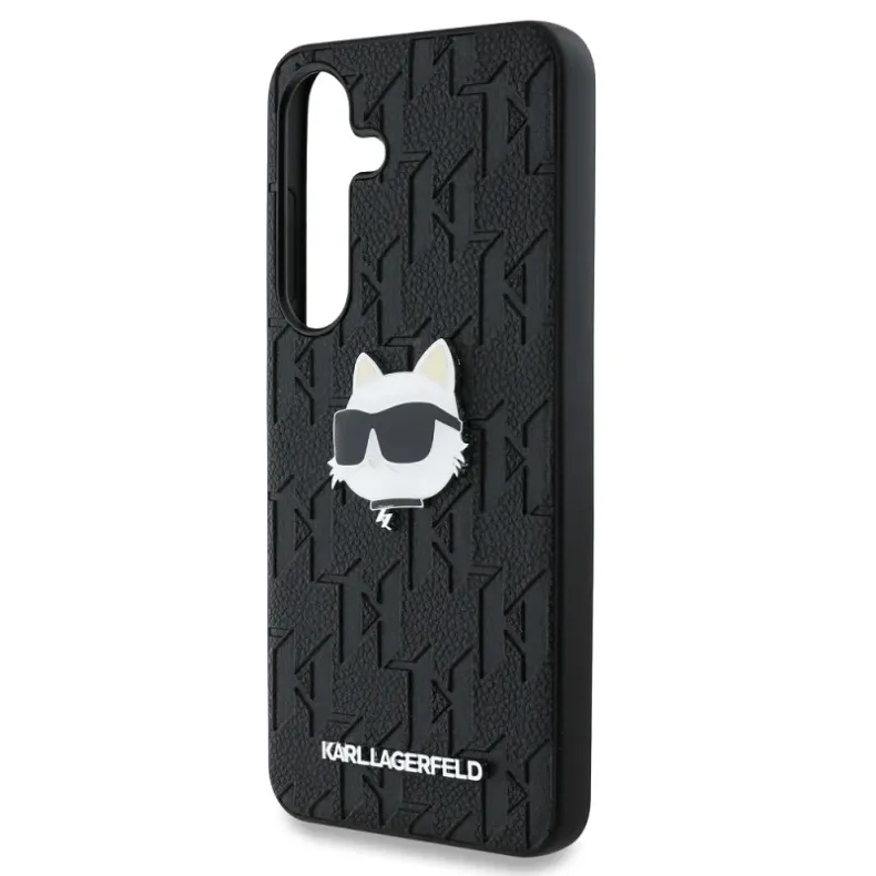 Karl Lagerfiel Samsung S25 plus Choupette head dėklas, juodas, 3 nuotrauka