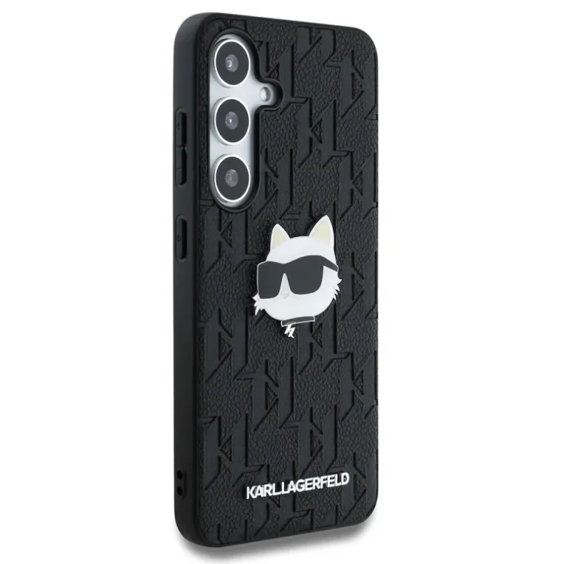 Karl Lagerfiel Samsung S25 Choupette head dėklas, juodas, 2 nuotrauka