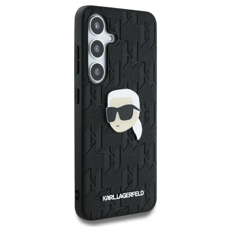 Karl Lagerfiel Samsung S25 Plus monogram head dėklas, juodas, 3 nuotrauka