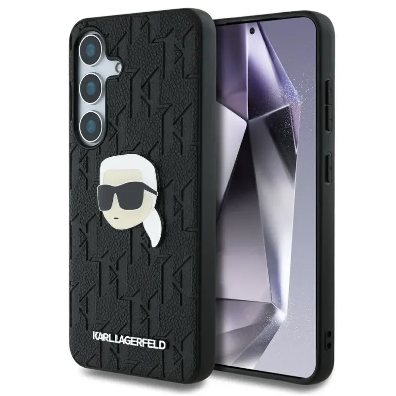 Karl Lagerfiel Samsung S25 Plus monogram head dėklas, juodas, 5 nuotrauka