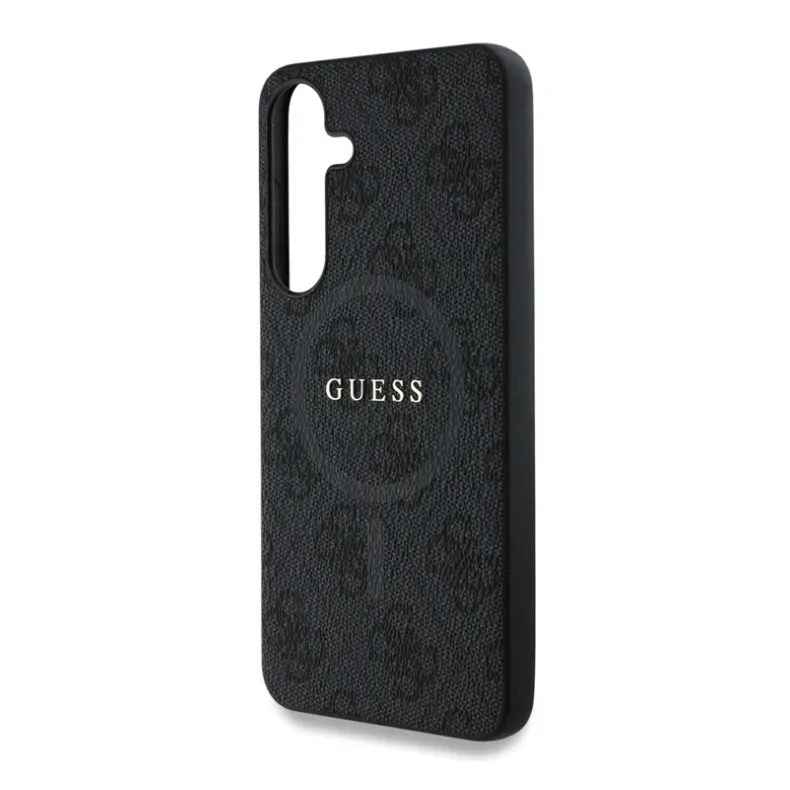 Guess Samsung Galaxy S25 Colored Ring Magsafe dėklas, juoda, 4 nuotrauka