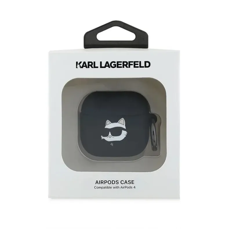 Karl Lagerfeld AirPods 4 Choupette Head dėklas,3 nuotrauka