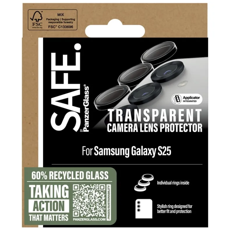 Safe Samsung Galaxy S25 kameros stikliukas, 1 nuotrauka