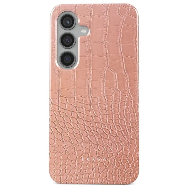 Burga Tough Samsung Galaxy S24 dėklas - Pink Croco, 1 nuotrauka