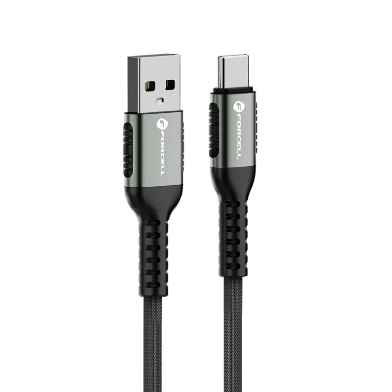 Forcell įkrovimo laidas USB-A į USB-C, 1,2m - 66W, juoda, 1 nuotrauka