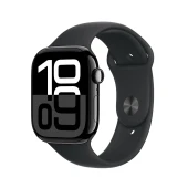 Apple Watch Series 10 GPS 46 mm Black Aluminium Case išmanusis laikrodis, Black Sport Band, 1 nuotra