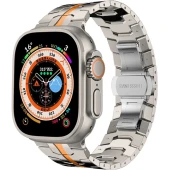 Techprotect Apple Watch 42  44  45  49 mm stainless line dirzelis, titano-oranzine, 1 nuotrauka