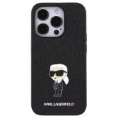 KARL LAGERFELD silikoninis blizgus dėklas iPhone 15 Pro Max,