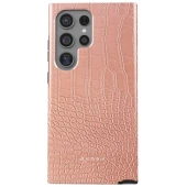 Burga Tough Samsung Galaxy S24 Ultra dėklas - Pink Croco, 1 nuotrauka