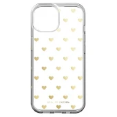 iDeal of Sweden iPhone 15 clear dėklas - Golden Hearts, 1 nuotrauka