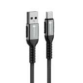 Forcell įkrovimo laidas USB-A į USB-C, 1,2m - 66W, juoda, 1 nuotrauka