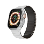 Apple Watch le Watch 42 44 45 49 mm silikoninis dirželis, balta juoda, 1 nuotrauka