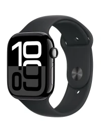 Apple Watch Series 10 GPS 46 mm Black Aluminium Case išmanusis laikrodis, Black Sport Band, 1 nuotra