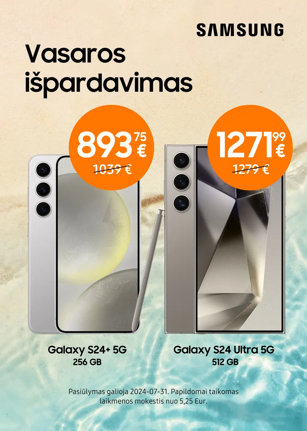 Samsung Galaxy S24 Plus ir S24 Ultra akcija, Mobili prekyba