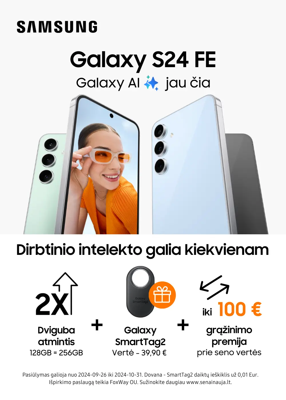 Samsung Galaxy S24 FE naujiena. Mobili prekyba